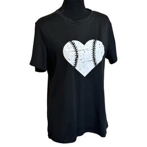 Black and White Baseball Tee